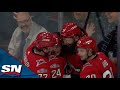 Hurricanes&#39; Brent Burns Dances Through Defence To Set Up Seth Jarvis&#39; Rebound Goal