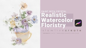 How to paint watercolour wildflowers in Procreate