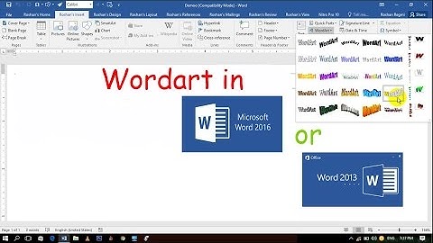 Wordart in word 2016