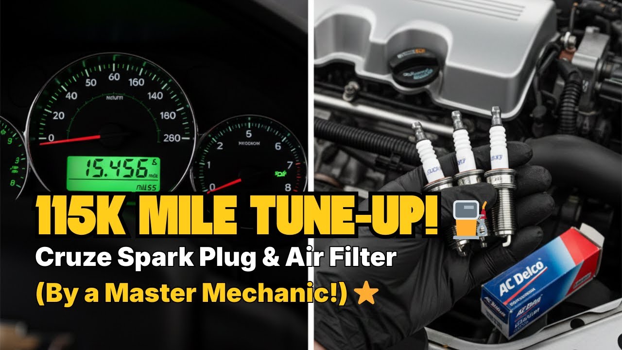 🔧 EASY MAINTENANCE! 2017 Chevy Cruze Spark Plugs & Air Filter DIY