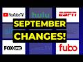 Big Streaming TV Changes for September 2025!