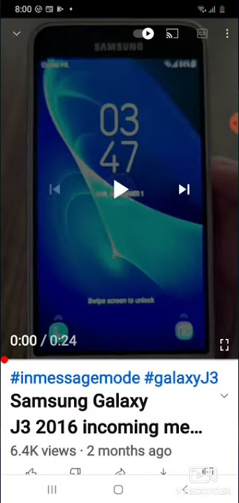 Samsung Galaxy J3 2016 incoming Message With Pure Bell Notification Sound