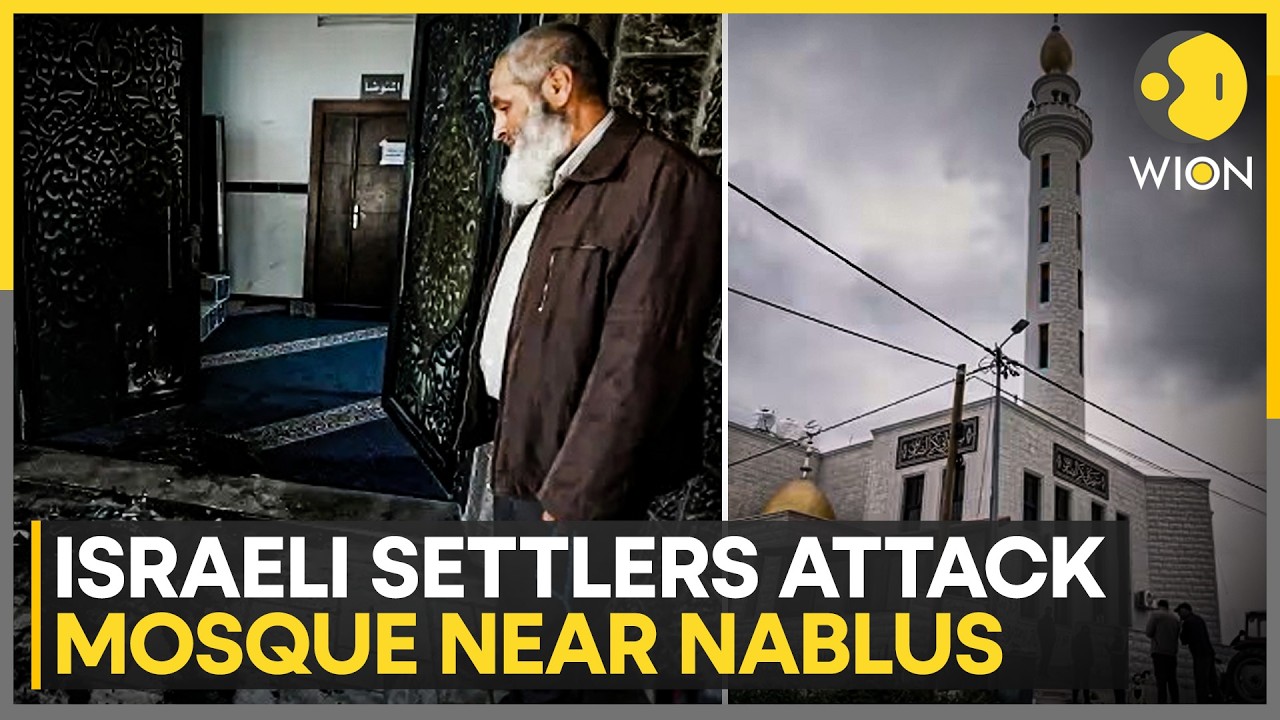 Israel Mosque Attack: Israeli Settlers Attack Mosque Near Nablus, Palestinians Condemn | WION