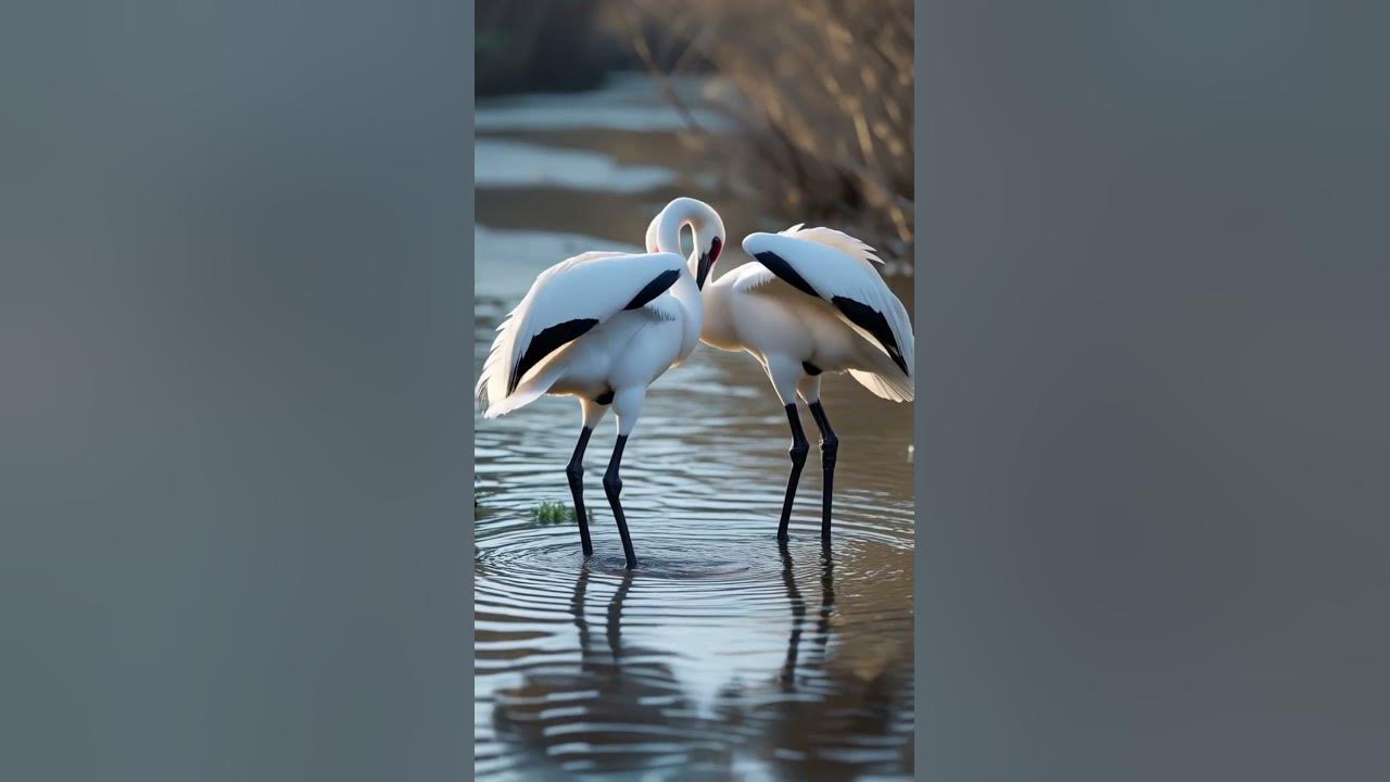 Beautiful bird Crane dance #Birddance#cutebird#BeautifulNature#FYP#ViralVideo
