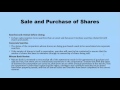 Purchase and sale of shares
