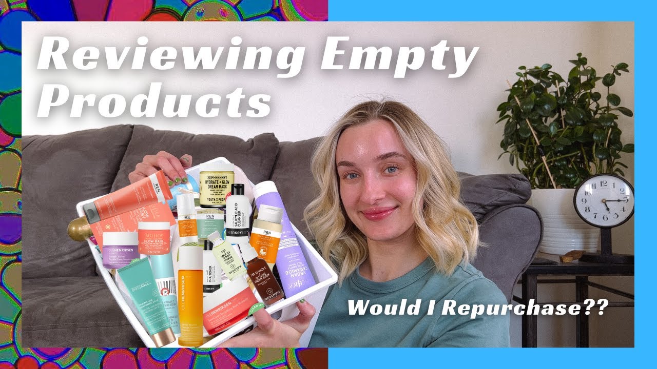Reviewing Empty Beauty Products | Would I Repurchase? Makeup, Skincare, & Haircare! A big, full bin