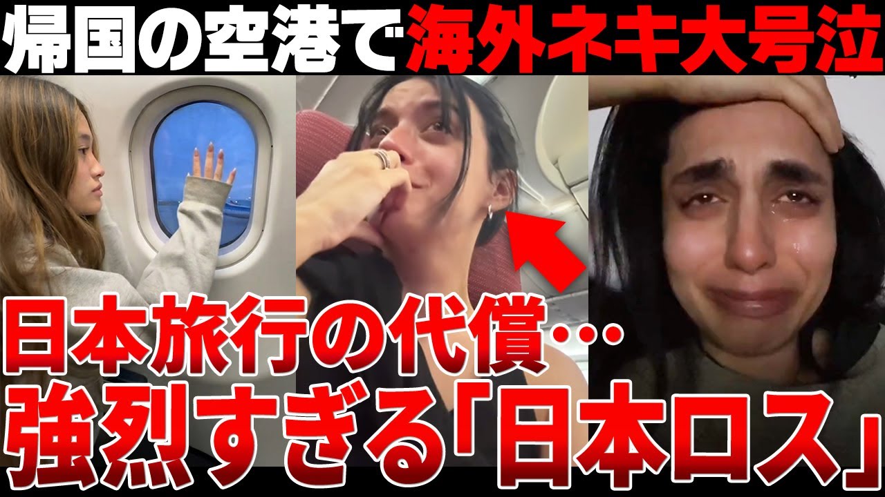 【海外の反応】「日本に行くのは危険よ！」帰国間際に大号泣ｗ海外ネキが患う“日本ロス”の正体とは？