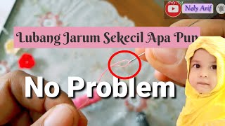 Cara Gampang Memasukkan Benang ke Lubang Jarum Jahit yang Super Kecil Bingit