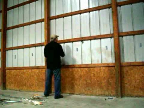 Removing pole barn siding - YouTube