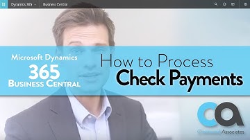 Check Payments in Microsoft Dynamics 365 Business Central | Crestwood Associates