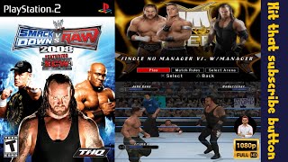 jeu WWE SMACKDOWN vs RAW 2008 pour playstation 2 PS2 francais catch ecw COMPLET