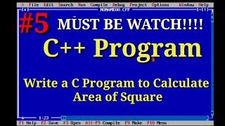 Write a C Program To Calculate Area Of Square | Learn C Program | TECH ASHISH