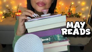 ASMR the 7 books I read in May ☀️🌻| reading wrap up! ⭐️ book triggers