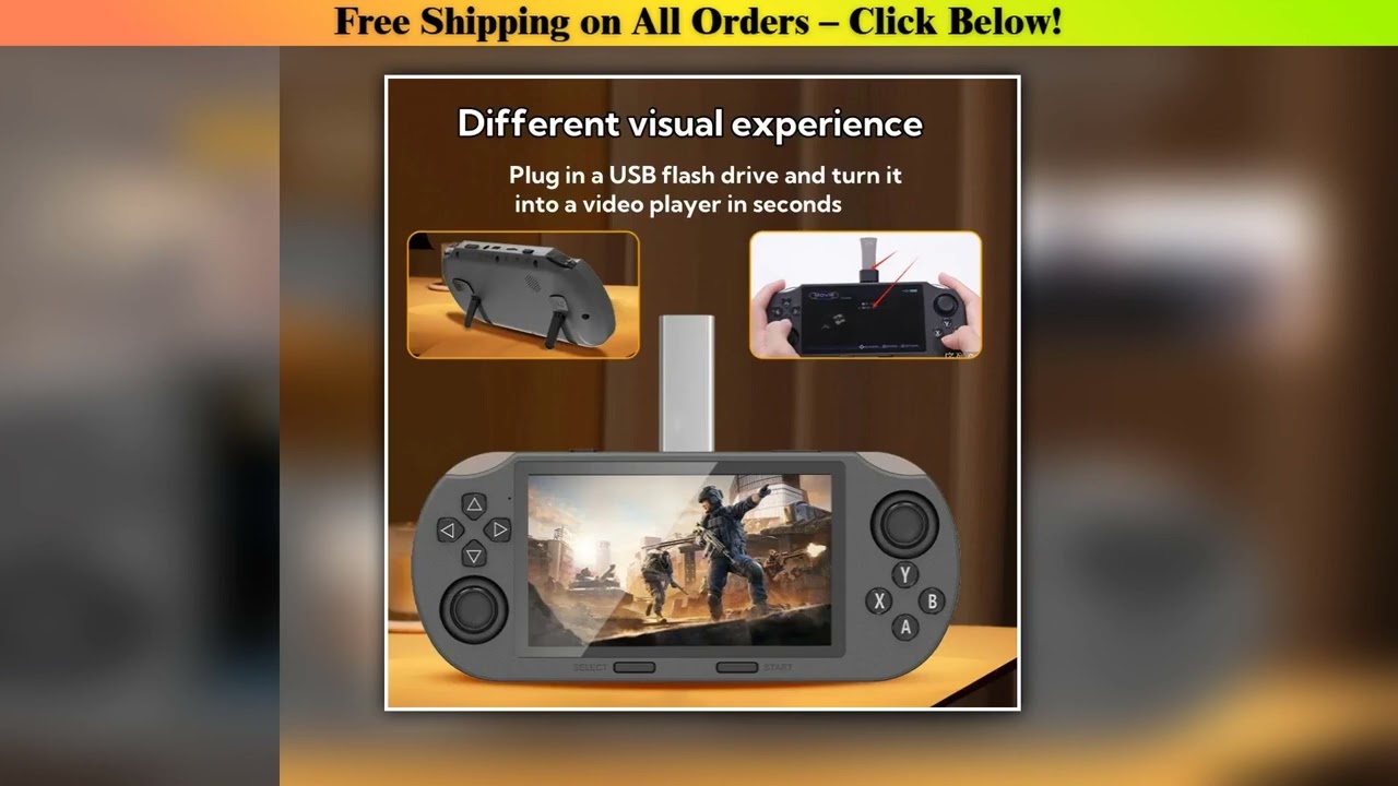 SF3000 Retro Handheld Video Game Console Linux System 4.5 Inch 854*480 IPS Screen 3000mAh Portable