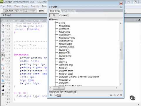 New Css Rules | Dream Weaver Tutorials
