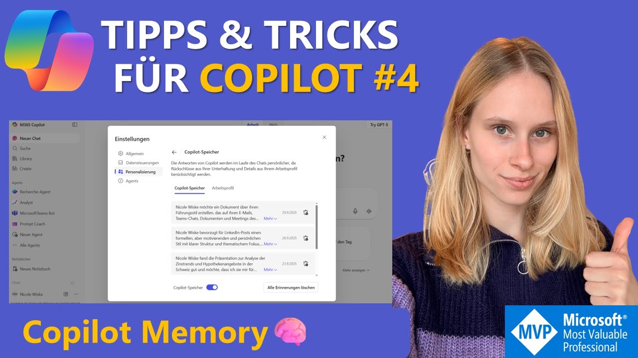 Copilot Memory einrichten | Antworten im eigenen Stil generieren lassen ...