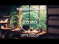 2hour study with pomodoro  early morning in a forest  lofi mix  bird sounds  4 x 25 min