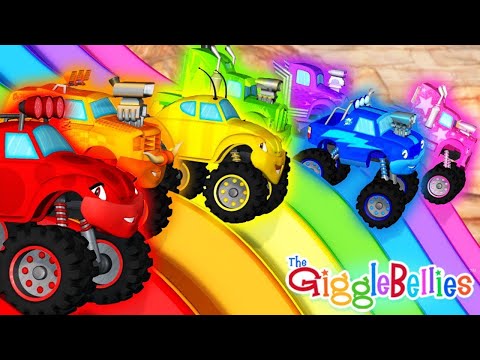 Color Show with Monster Trucks | Nursery Rhymes for Kids | GiggleBellies