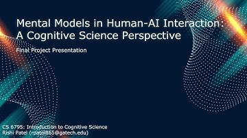 Mental Models in Human-AI Interaction: A Cognitive Science Perspective