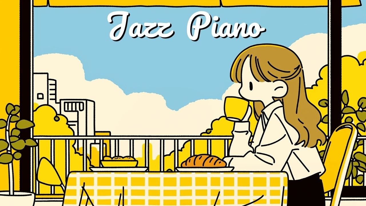 Утреннее кафе Lo-fi Jazz Piano ☕ Фоновая музыка для работы / учёбы / концентрации