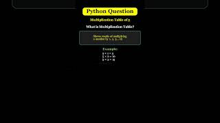 Python Multiplication Table of 5 ✖️ | Easy Loop Example #python #coding