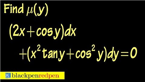 Find a special integrating factor mu(y) for an almost-exact differential equation