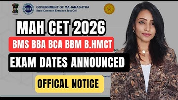 MAH CET 2026| NEW PAPER PATTERN & SYLLABUS | EXAM DATES | BMS BBA BCA BBM BHMCT