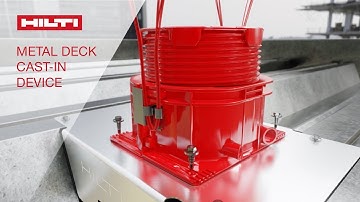 HOW TO install a Hilti CFS-CID MD firestop cast-in device for metal deck