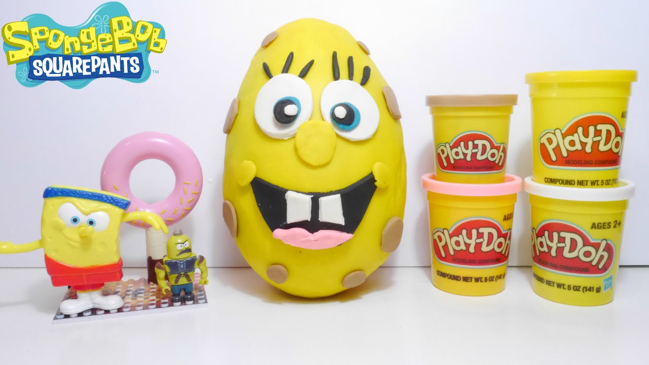 ⁣بيضة سبونج بوب من الصلصال - ألعاب بنات  صبيان مفاجآت SpongeBob PlayDoh