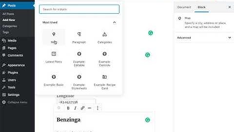 Gutenberg Block - Adding a map block