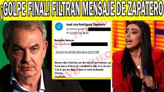 ¡GOLPE FINAL! FILTRAN MENSAJE DE ZAPATERO Y SARAH SANTAOLALLA ENLOQUECE