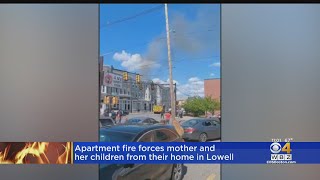 Lowell families displaced after fire at apartment building