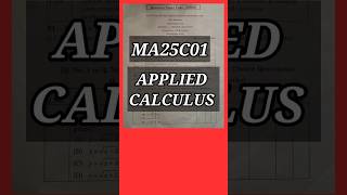 Applied Calculus(MA25C01) #ma25c01 #appliedcalculus #m1 #regulation2025 #maths