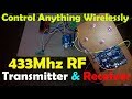 Arduino 433mhz rf transmitter and receiver module, rf wireless data transfer, rf 433mhz tx and rx