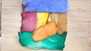 Как покрасить вату для ватных игрушек/Цветная вата