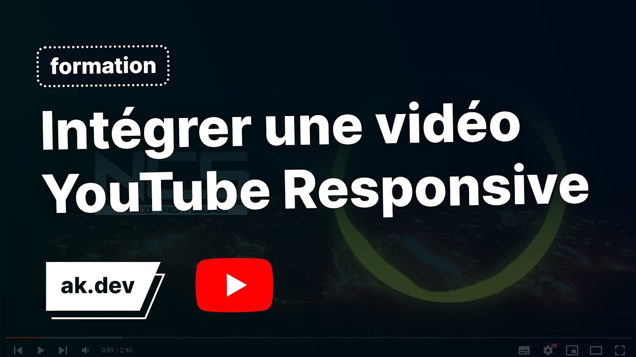 Comment intgrer une vido YouTube Responsive en HTML CSS 