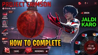 Project Crimson Event Complete Kaise Kare | Free Fire New Event Today | How to Complete New Event FF