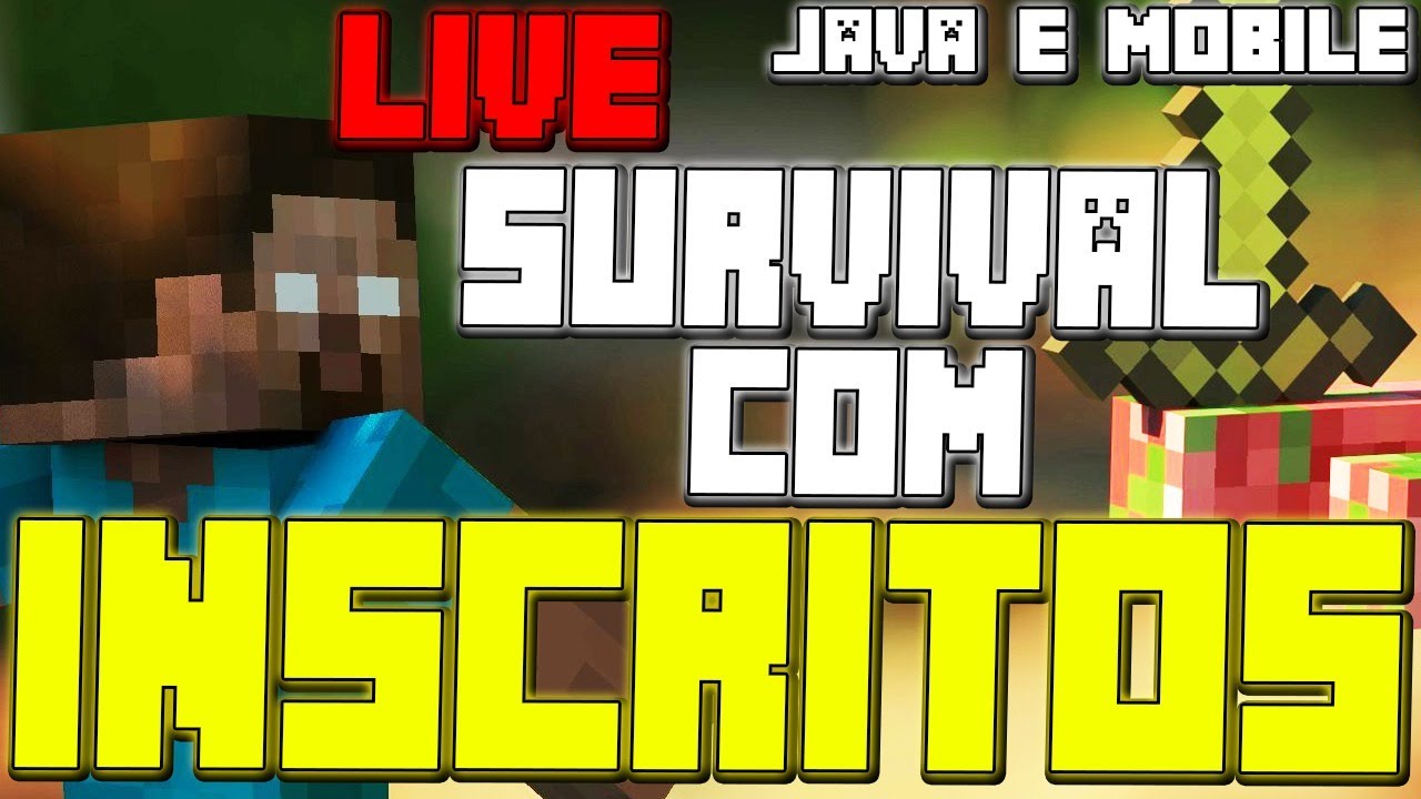 LIVE DE MINECRAFT COM OS INSCRITOS - SERVIDOR PIRATA E ORIGINAL ...