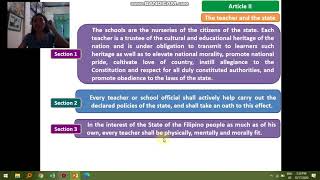 article 2 code of ethics for professional teachers