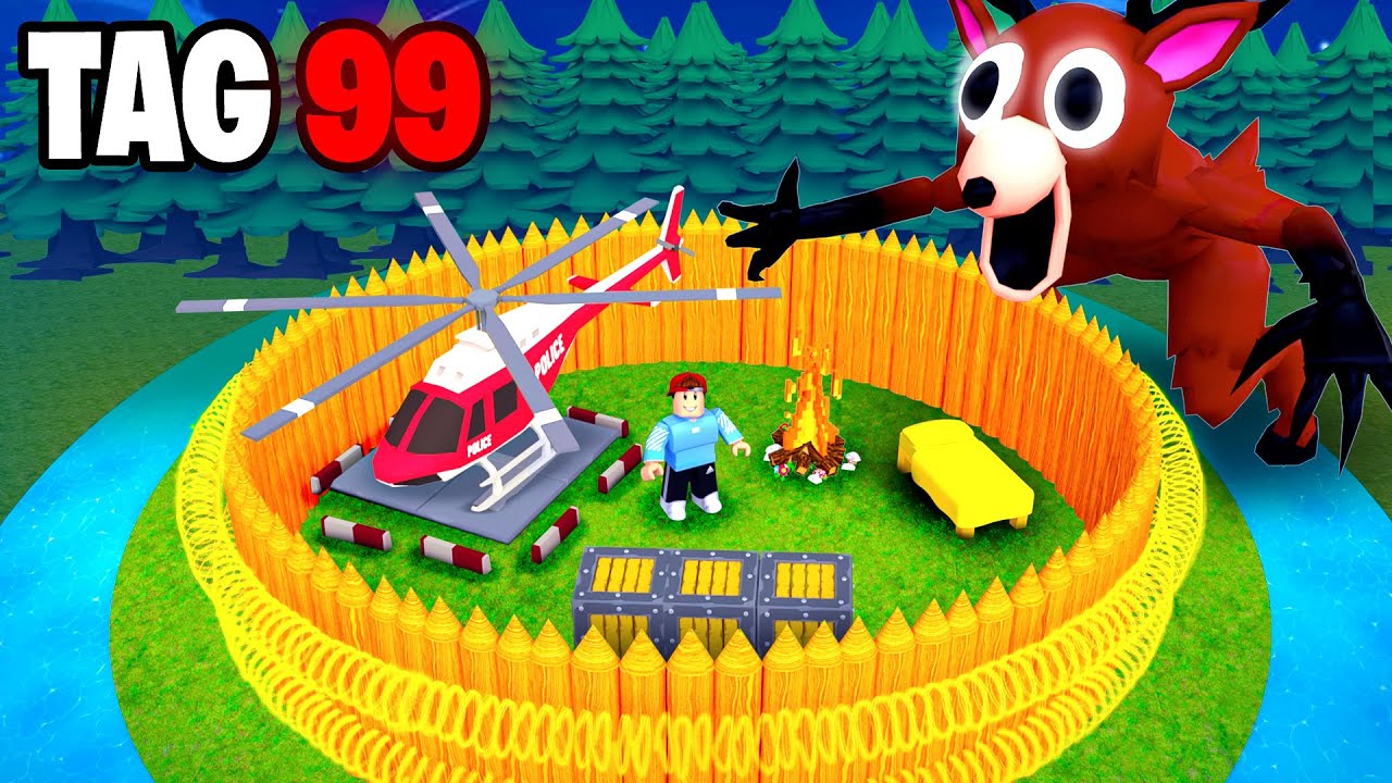 Ich BAUE eine MILLIONÄR BASE in 99 Nächte im Wald!