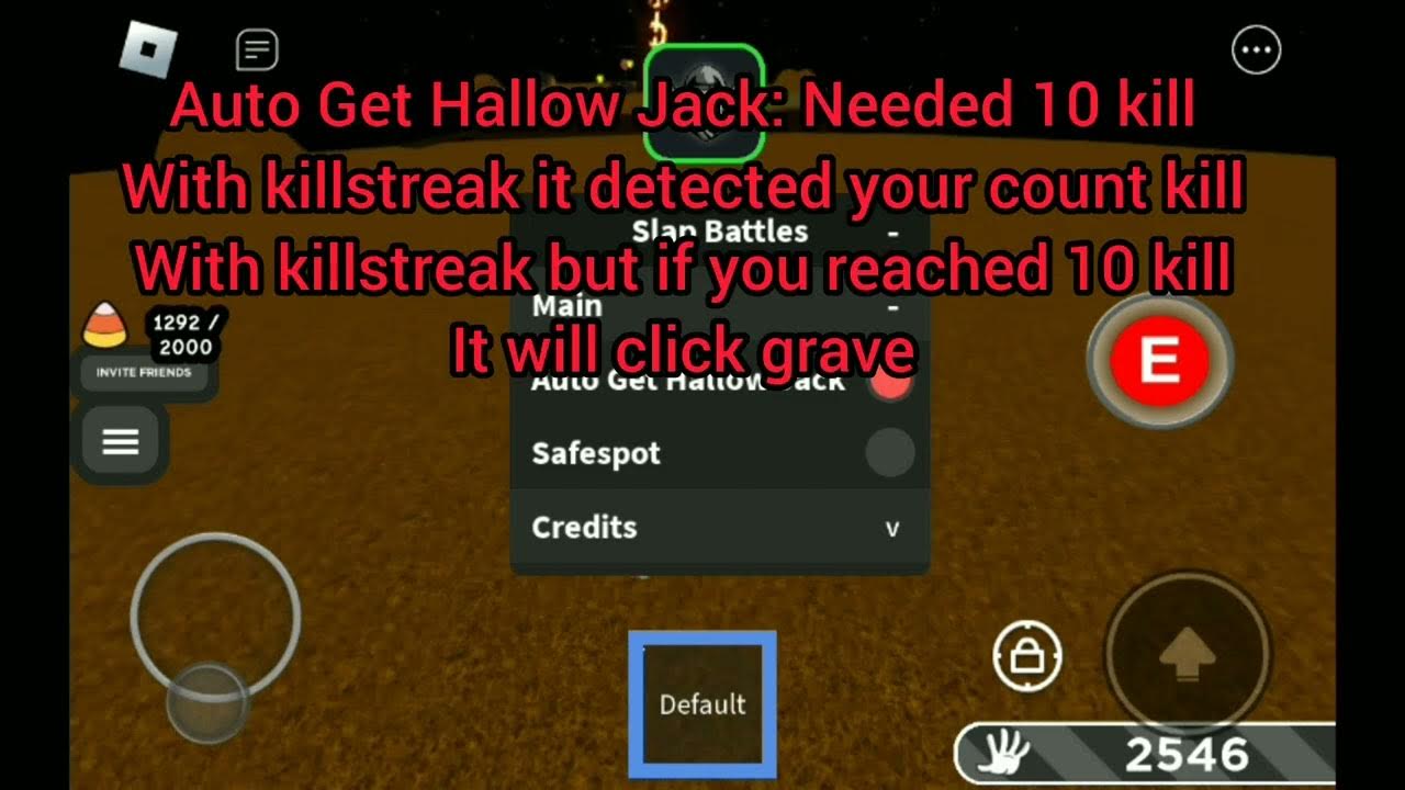  halloween slap battles script hitbox auto hallow jack anti afk