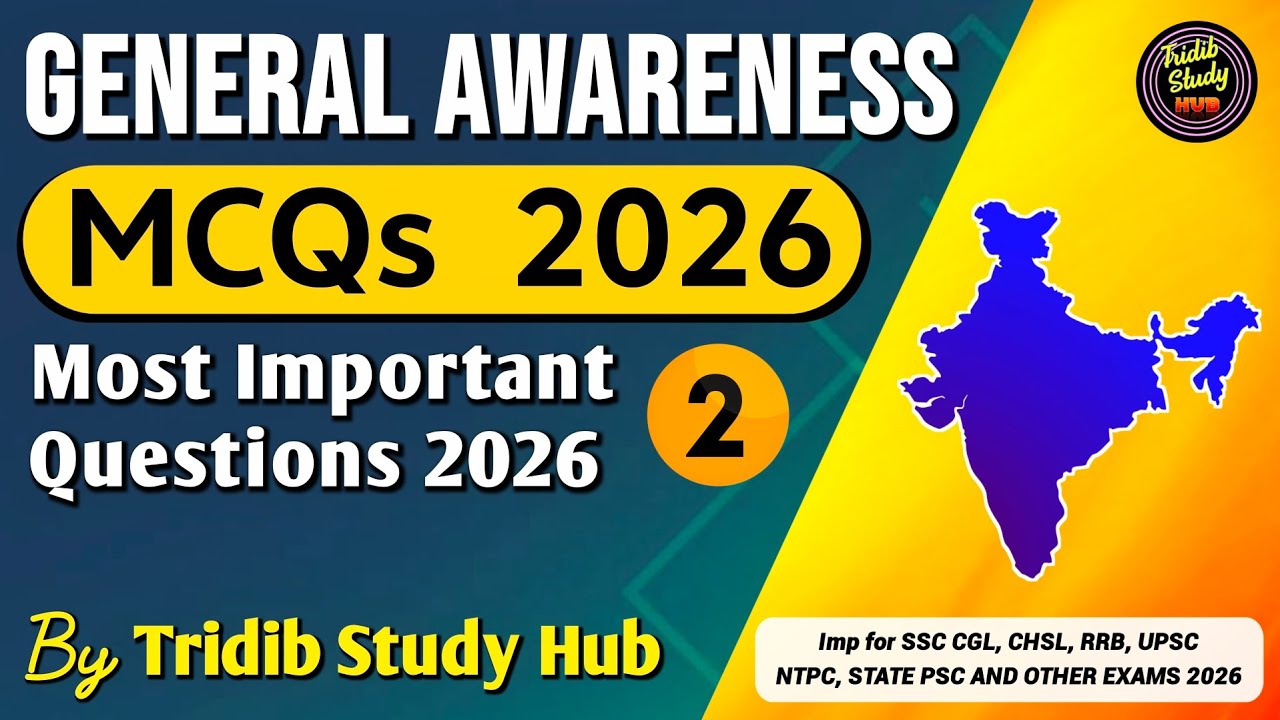 General Awareness🔥 for Competitive Exams 2026 | Current Affairs 2026 ...