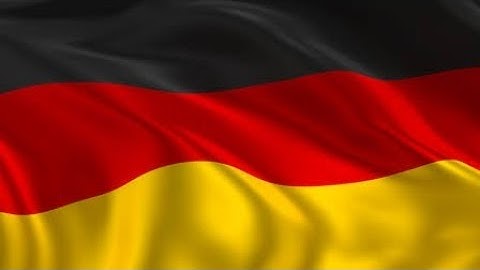 Realistic 3d seamless looping Great German flag waving in the wind.4K