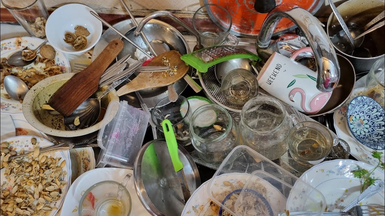 ASMR Dishwashing Satisfying | The Mess Everyone Leaves Behind
