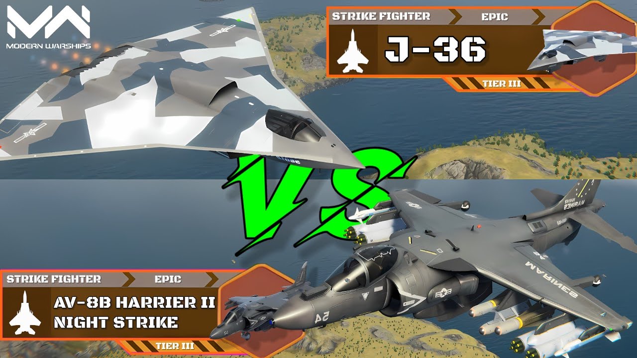 AV-8B Harrier II Night Attack VS J-36 | Strike Fighter Comparison