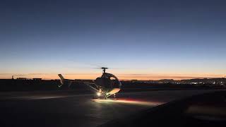 Schweizer 300 dusk takeoff