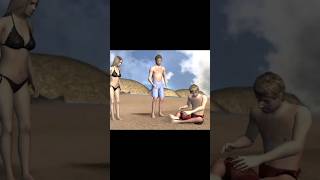 Sea Urchin bite (3D Animation) #shorts