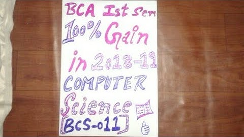 Bca 1st semester Computer science 2018(Important question Paper)