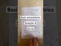 Basic Econometrics semester-IV question paper sol du