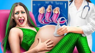 WOW 🤯 Rich Pregnant Mermaid! Crazy Pregnancy Moments and Cool Hacks by La La Life screenshot 5